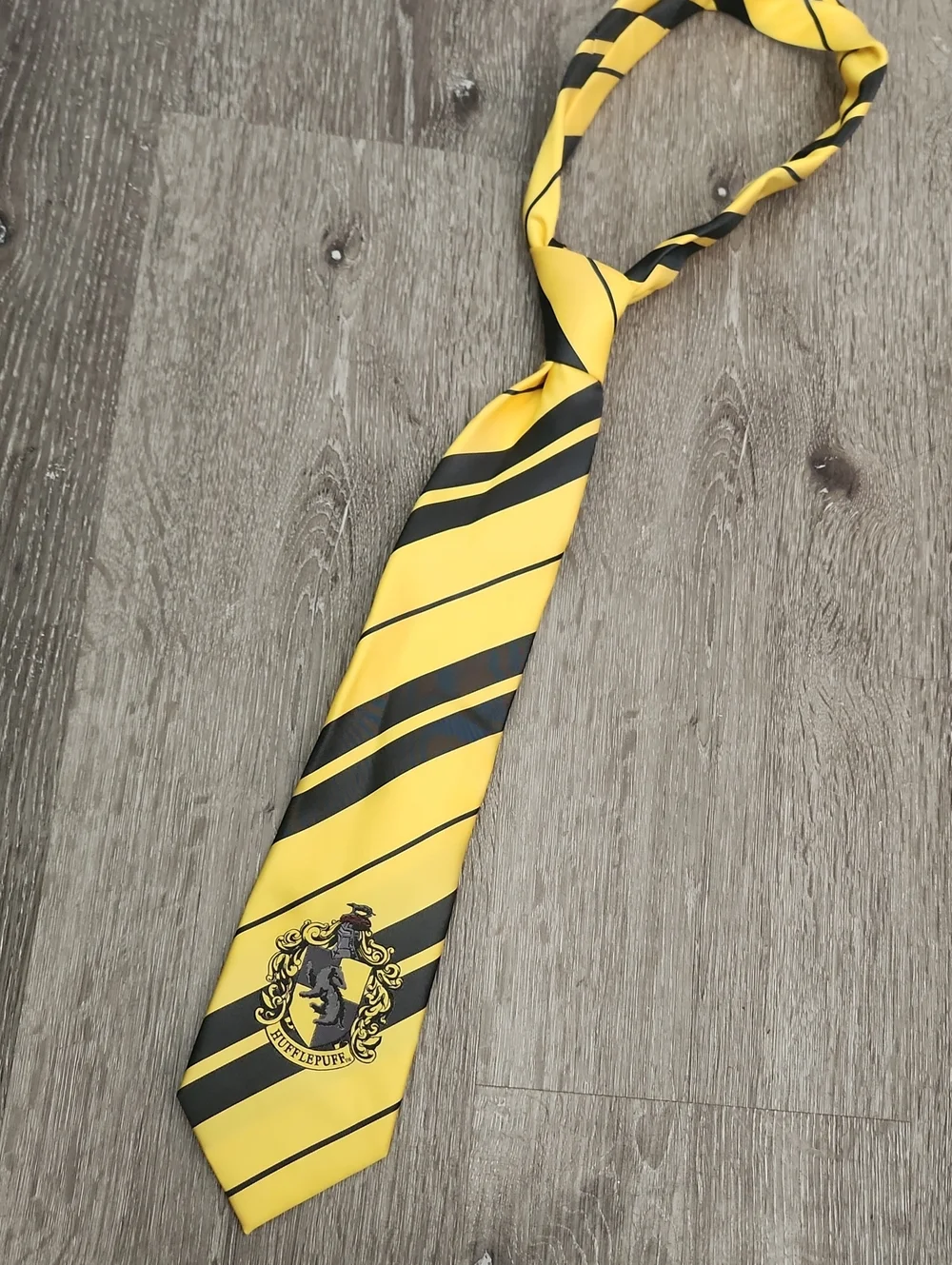 Harry Potter Tie with Hufflepuff Crest